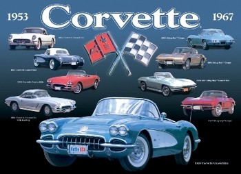 Kovinski znak CORVETTE COLLAGE