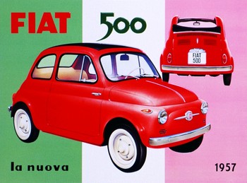 Kovinski znak FIAT 500
