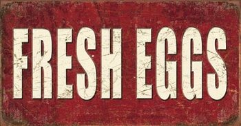 Kovinski znak Fresh Eggs