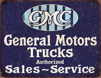 Kovinski znak GMC Trucks - Authorized