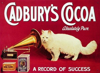 Kovinski znak GRAMOPHONE CAT