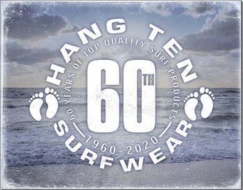 Kovinski znak Hang Ten - 60th
