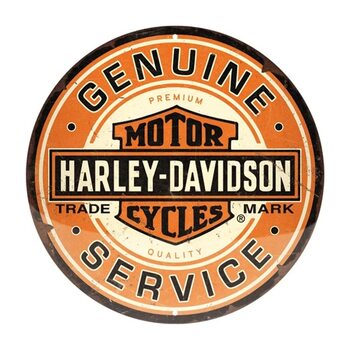 Kovinski znak Harley-Davidson - Genuine Service