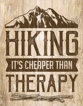 Kovinski znak Hiking - Therapy