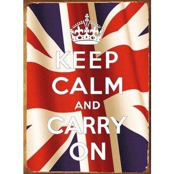 Kovinski znak KEEP CALM FLAG