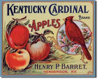 Kovinski znak KY CARDINAL APPLES