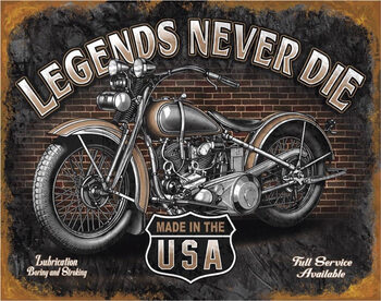 Kovinski znak LEGENDS - never die