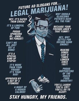 Kovinski znak Marijuana Slogans