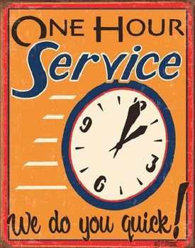Kovinski znak MOORE - ONE HOUR SERVICE