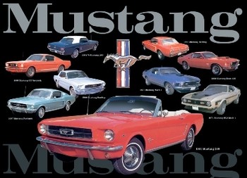 Kovinski znak MUSTANG COLLAGE