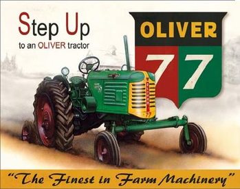 Kovinski znak OLIVER - 77 traktor