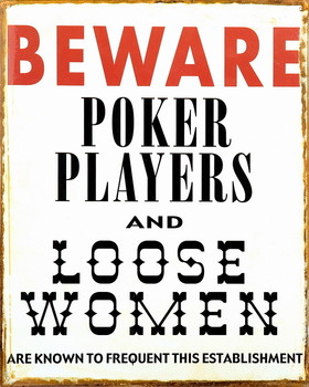 Kovinski znak POKER PLAYERS