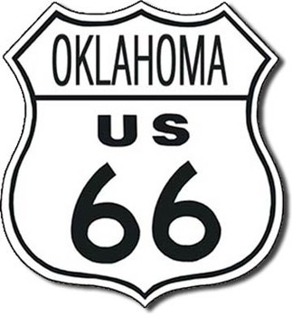Kovinski znak ROUTE 66 - oklahoma
