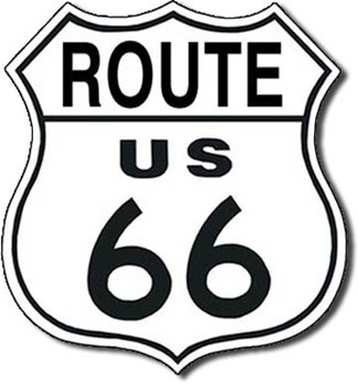 Kovinski znak ROUTE 66 - shield