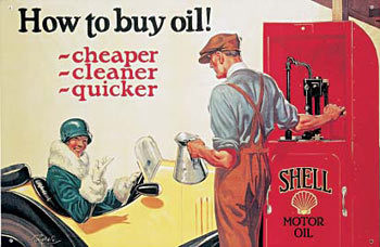Kovinski znak SHELL OIL