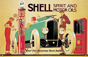 Kovinski znak SHELL PUMP
