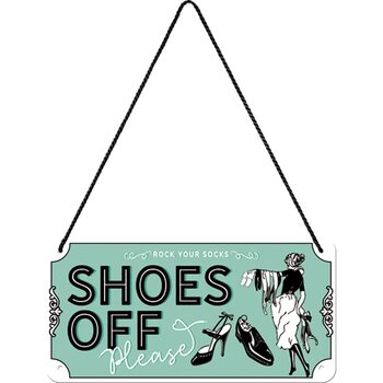 Kovinski znak Shoes Off
