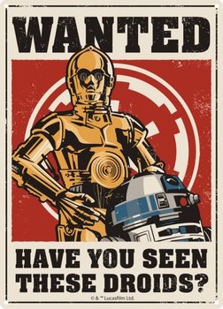 Kovinski znak Star Wars - Droids