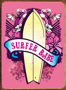 Kovinski znak SURFER BABE