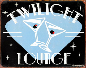 Kovinski znak TWILIGHT LOUNGE