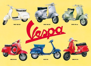 Kovinski znak VESPA COLLAGE