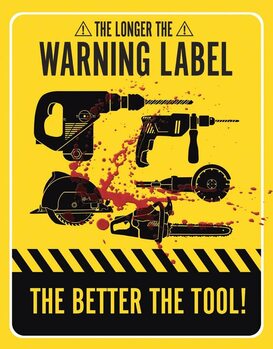 Kovinski znak Warning Labels