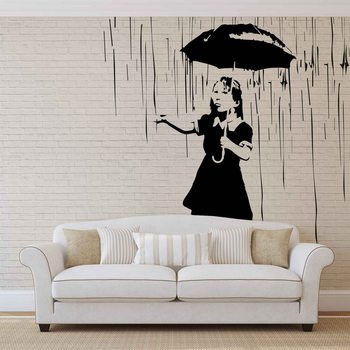 Banksy Graffiti Brick Wall Valokuvatapetti