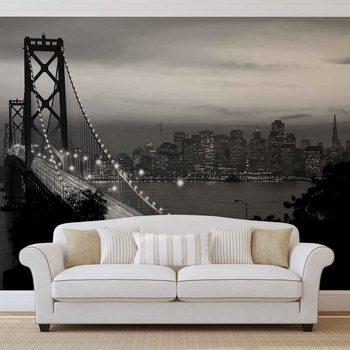 Kuvatapetti, TapettijulisteCity Skyline Golden Gate Bridge