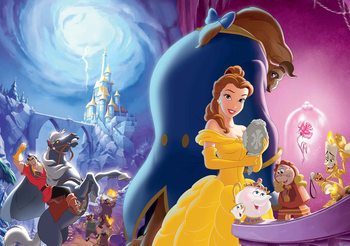 Disney Princesses Belle Beauty Beast Valokuvatapetti