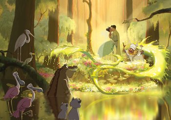 Disney Princesses Tiana Frog Kiss Valokuvatapetti