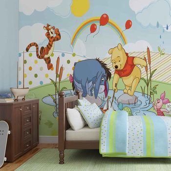 Disney Winnie Pooh Piglet Tigger Eeyore Valokuvatapetti