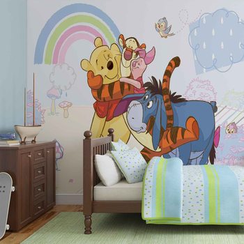 Disney Winnie Pooh Piglet Tigger Eeyore Valokuvatapetti