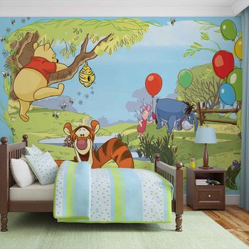 Disney Winnie Pooh Tigger Eeyore Piglet Valokuvatapetti