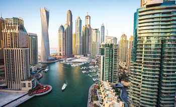 Dubai City Skyline Marina Valokuvatapetti
