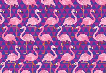 Flamingo Pattern Valokuvatapetti