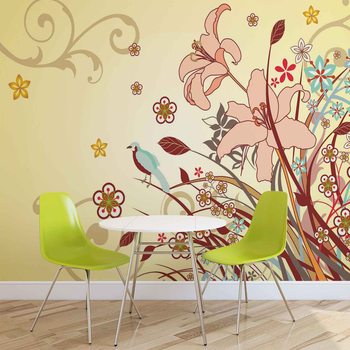 Floral Pattern Valokuvatapetti