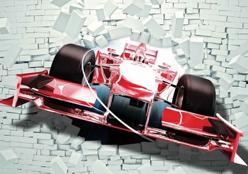 Formula 1 Racing Car Bricks Valokuvatapetti