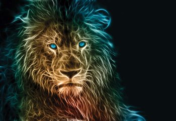 Lion Modern Light Painting Valokuvatapetti