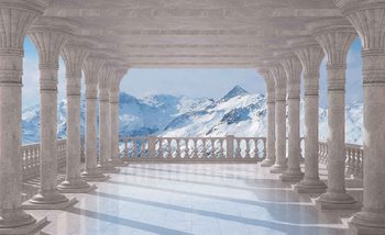 Mountain Scene Through The Arches Valokuvatapetti