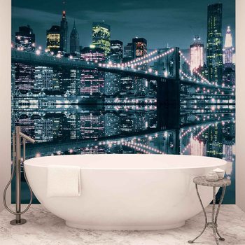 New York City Skyline Brooklyn Bridge Valokuvatapetti