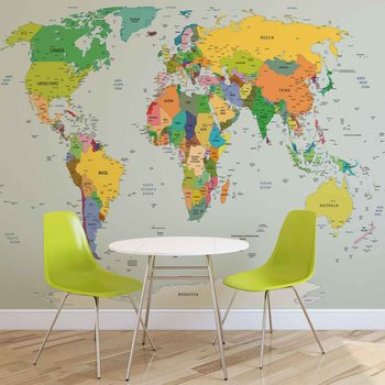 World Map Valokuvatapetti