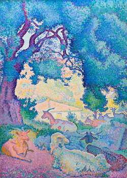 Принти на полотні Landscape with goats, 1895