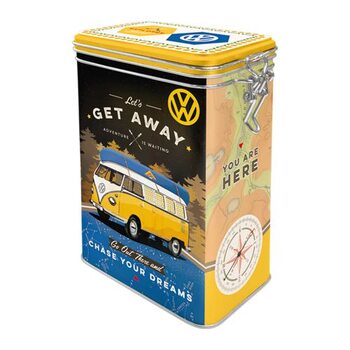 Lata de folha com clipe Volkswagen VW - T1 - Let's Get Away