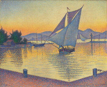 Sticker Le Port au soleil couchant, Opus 236 (Saint-Tropez), 1892