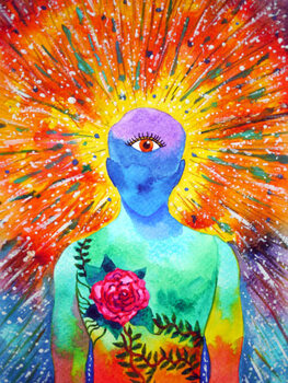 Bilde på lerret chakra mind spiritual human yoga third