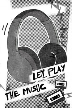Наклейка let play the music