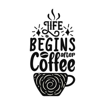 Футболка Life begins after coffee.