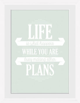 Poster emoldurado Life - Plans
