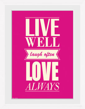 Poster emoldurado Live - Love