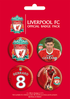 Σετ κονκάρδες LIVERPOOL - gerrard